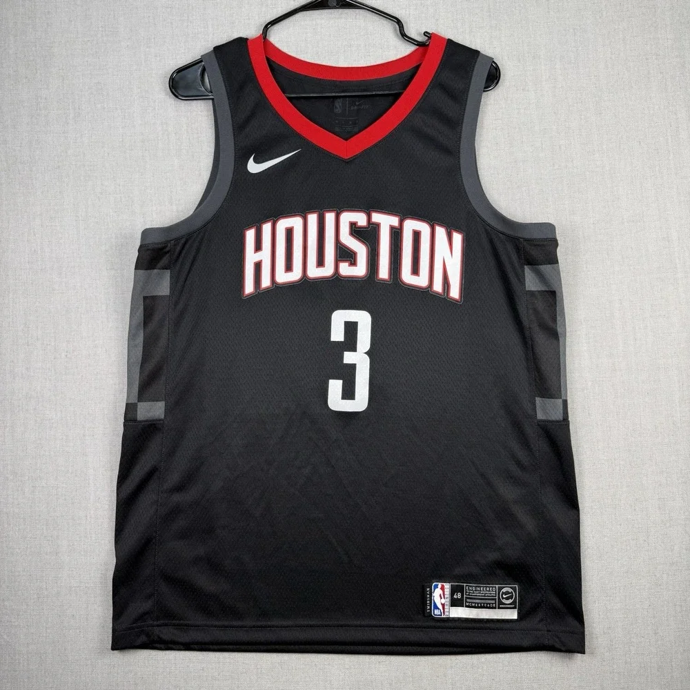Nike Houston Rockets Chris Paul #3 Jersey Men's Size Large 48 Black NBA Swingman